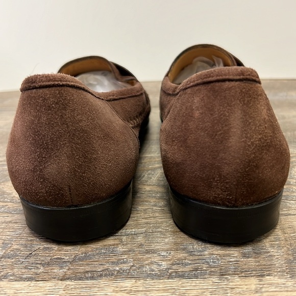 Lorenzo Banfi 671 Genuine Crocodile Strap Suede Penny Loafers Men’s 11 Italy